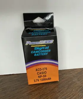 Acd-276 Power2000 3.7v 1200mah Rechargeable Li-ion Battery For Casio Camera Np-50 New