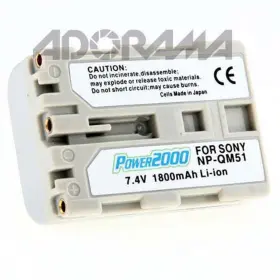 Np-qm51 Power2000 Acd-701 Np-fm50/np-qm51 7.2v 1800mah Li-ion Battery For Sony