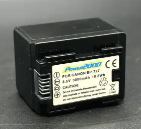 Acd-786 Power2000 Rechargeable Battery For Canon Bp-727 3.6v 3000mah 10.8wh
