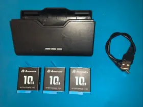 Powerextra 445055120175 3-channel Battery Charger For Gopro Hero 9/10/11 And Tf Storage. 3 Batteries