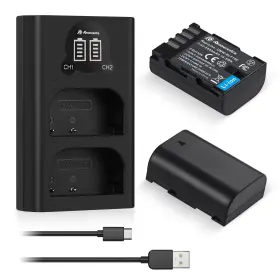 Cnlpe6lcd Powerextra 2pack Lp-e6 Battery W Dual Charger - New In Box