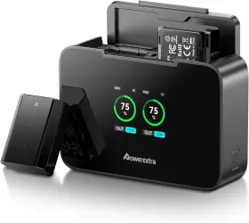 Np-fz100 Powerextra 755745078011 20w Dual Slot Charger 2 Pack 2500mah Battery For Sony A7iii Zv-e1