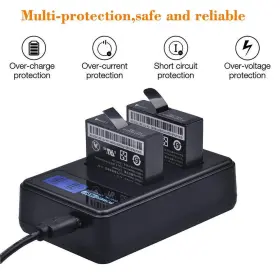 Az16-1 Powertrust 658906276427 2-pack Battery And Lcd Dual Usb Charger For Xiaoyi Yi 4k #2