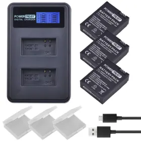Ahdbt-302 Powertrust 658906278193 3pcs 3.7v 1600mah Ahdbt-301 Battery For Gopro Hero3 Ahdbt301 Ahdbt-