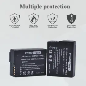 Dmw-blc12pp Powertrust 658906281919 2x Dmw-blc12 Dmw-blc12e Battery For Panasonic Lumix Dmc-fz200 Dm #3
