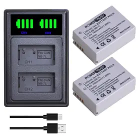 Nb-7l Powertrust 658906284507 2pcs 7.4v Nb7l Battery And Led Usb Charger For Canon Powershot G10 G11
