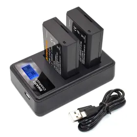 Lp-e10 Powtree 431271696753 2 Pack Replacement Battery And Lcd Dual Charger Compatible With Canon