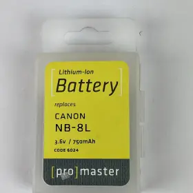 Nb-8l Promaster 029144060244 6024 Replaces Canon Lithium-ion Battery New In Box