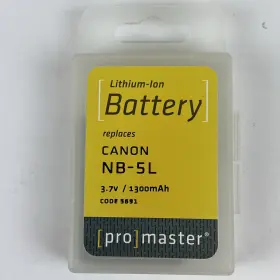 Nb-5l Promaster 5691 Replaces Canon Lithium-ion Battery New In Box