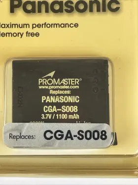 Cga-s008 Promaster 8260 #8260 Lithium-ion Replacement Battery For Panasonic #2
