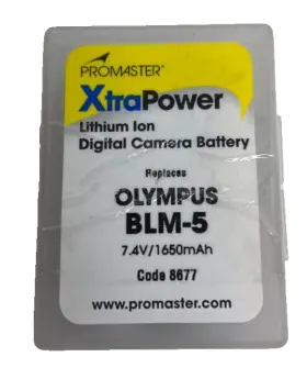 Pro8677 Promaster Blm-5 Xtrapower Lithium Ion Replacement Battery For Olympus