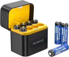 Pja-l4225-8c Pujimax 4255mwh Rechargeable Aa Batteries Lithium With Usb C Fast 8