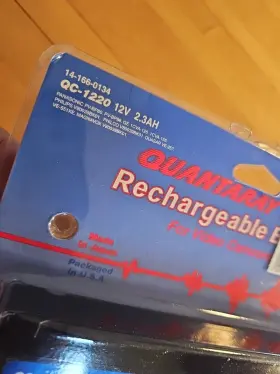 Qc-1220 Quantaray 081097140138 Video Rechargeable Battery For 12v New Old Stock #2