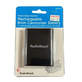 23-214 Radioshack 8mm Camcorder Battery New Old Stock Vintage For Sharp Rca
