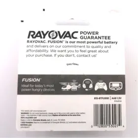 Rayovac 012800530274 Fusion Premium Alkaline Aa Batteries 8 Count With Sd Card #2
