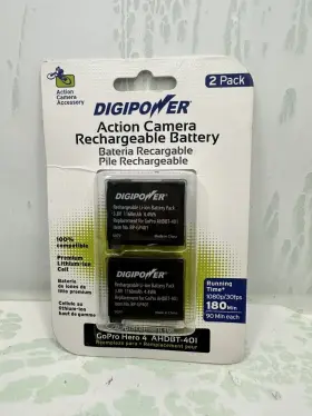 Rf-gp302-2 Re-fuel Digipower Rechargeable Lithium-ion Replacement Battery For Gopro Hero4 2 Pack