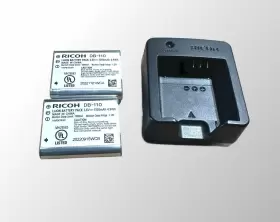 Db-110 Ricoh 37838 2 Rechargeable Li-ion Batteries For Gr Iii And Charger