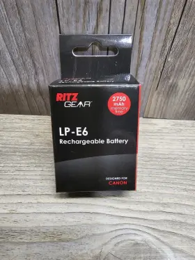 Xrglpe6 Ritz Gear Rechargeable Battery 2750mah For Canon Lp-e6 X2 Plus 4 Remotes Lot #2