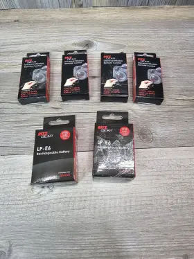 Xrglpe6 Ritz Gear Rechargeable Battery 2750mah For Canon Lp-e6 X2 Plus 4 Remotes Lot