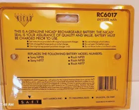 2400 Saft 076097060241 Nicad Camcorder Battery Rc 6024 6v/2400 Mah From The 1990s Unopened Video #2