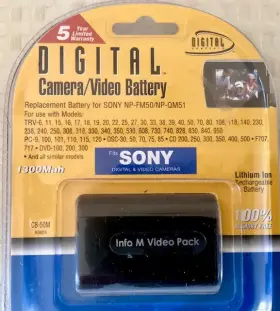 Np-fm50 Sakar Cb-50m Digital Concepts Battery For Sony 1300mah