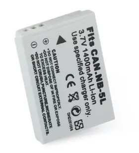 Nb-5l Sakar International Inc 021331573698 General Brand Replacement Battery For Canon - Li-ion Rechargeable 1400mah