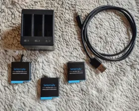 B08hj6qqm7 Seternaly 3 Battery Charger 1500mah 3-pack Batteries Compatible Gopro 8/7/6/5