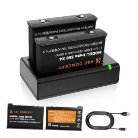 Shenzhen Zhuoer Photograph 744110424454 Insta 360 X4 Battery 2350mah 2-pack And Dual Led Fast