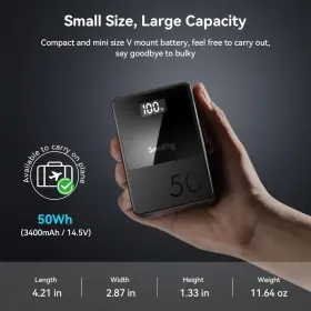 Vb50 Smallrig 2579 V Mount Battery 50wh / 3400mah Mini V-mount With Pd 45w Usb #3