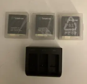 S-lb4 Smatree Battery 3 Pack And 3-channel Charger Compatible For Gopro Hero 4