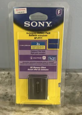 Np-ff71 Sony 027242612228 Handycam Rechargeable Battery Pack 7.2v 1560mah
