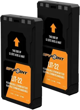 Lit-22 Spypoint 2pk Rechargeable Lithium Battery Pack 7.4v 5.4ah For Of 2