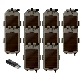 Ko-cr1 Stealth Cam K2745 Sol-pak 12v Solar Battery 10 Pack Bundle With Memory Card Reader