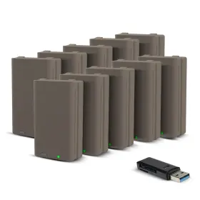 Ko-cr1 Stealth Cam K2753 Fieldmax Lithium Battery Cartridge 10-pack With Card Reader Bundle