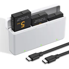 Sugubu 712490676749 3-pack Osmo 360 Battery For Action 6 5 Pro/4/3 Charger And 3-channel Fas