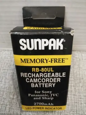 Rb-80ul Sunpak N.o.s. 1 Rechargeable Camcorder Battery Memory-free