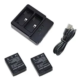 Hero3 Suptig 717390576267 Battery 2 Pack And Daul Charger For Gopro Ahdb