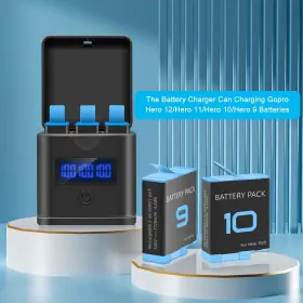 Suptig 744591828826 Battery Charger Compatible For Gopro Hero 12 11 10 9 Black #2