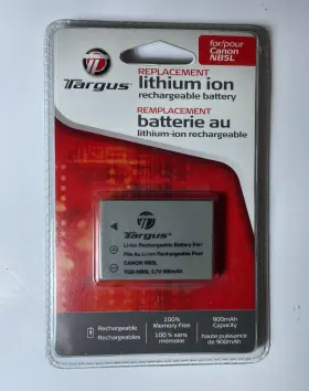 Tgb-nb5l Targus Digital Camera Li-ion Rechargeable Battery For Canon Nb-5l Nib