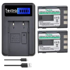 Nb-2lh Tectra 614405069298 2-pack Nb-2l Battery Rapid Lcd Display Usb Charger For Canon Powersh