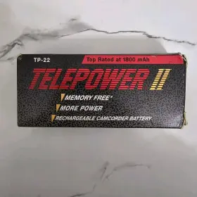 Tp-22 Telepower 2 10220 Rechargeable Nickel Cadmium Camcorder Battery 6v 1800 Mah