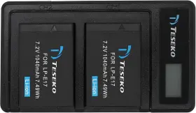 Lp-e17 Teseko 610074882312 Power Battery 2-pack And Dual Charger For Canon