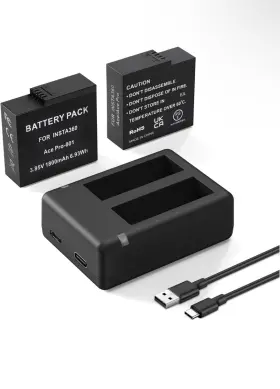 B0fgxw9qzn Topwowe Paquete De 2 Bater As 1800 Mah Para A Insta 360 Ace Pro Compatible Con