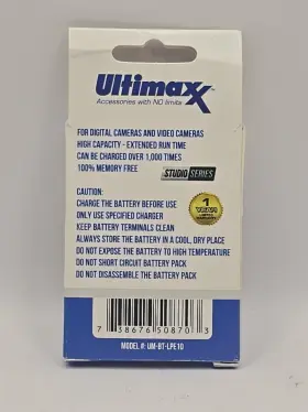 Um-bt-lpe10 Ultimaxx Replacement Battery For Canon Lp-e10 1-battery #2