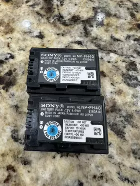 Hdr-xr520v Ultrapro 602589177335 Np-fh40 Npfh40 Battery For Sony Xr500v Xr100 Tg5v Ux5 Lot Of 2