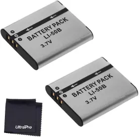 Up-2xbt-li50b-4 Ultrapro 2 Pk Li-50b High Capacity Replacement Battery For Select Olympus Digital Cameras