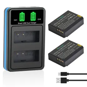 Lpe10-b Uwayor Lp-e10 Lp E10 Battery 2 Pack And Dual Charger For Canon Eos Rebel T3 T5 T6 T7