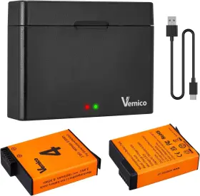 Dj-a4 Vemico Osmo Action 4 Battery Charger Kit With 3.85v 1800mah Orange