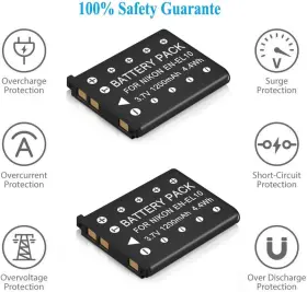 5823845344 Venwo 2 Pack En-el10 Battery And Micro Usb Charger Compatible With Nikon Coolpix S60 #3