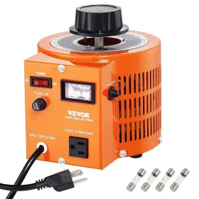 0-130v Vevor 197988815808 1000va Auto Variable Voltage Transformer 7.69 Amp 110v Input Out